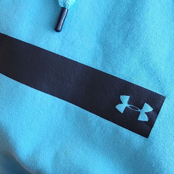 Under Armour Threadborne Loose Light Turquoise Women's Pullover Hoodie Sz Medium - Picture 3 of 5